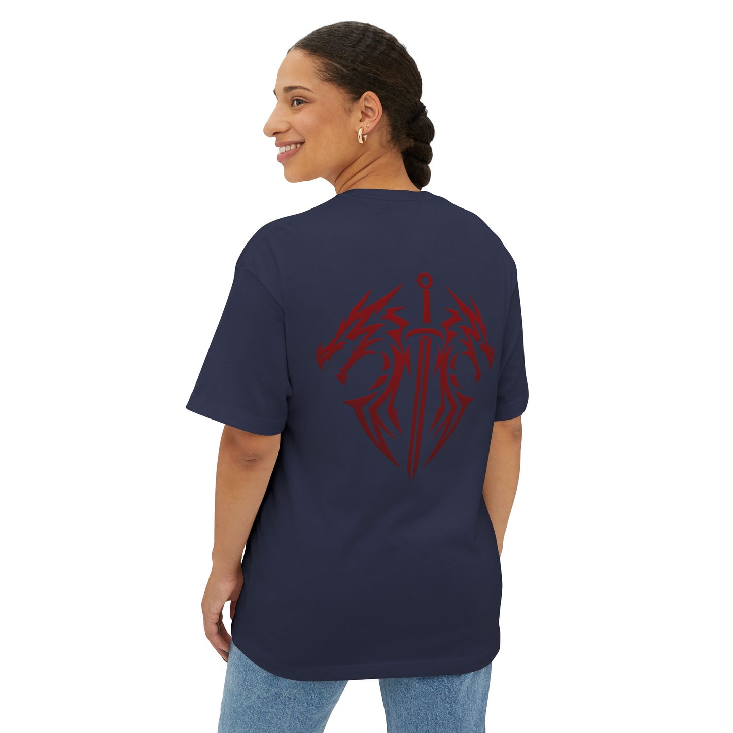 Dragon Sword Tee — Tribal Heart Sword Graphic T‑Shirt