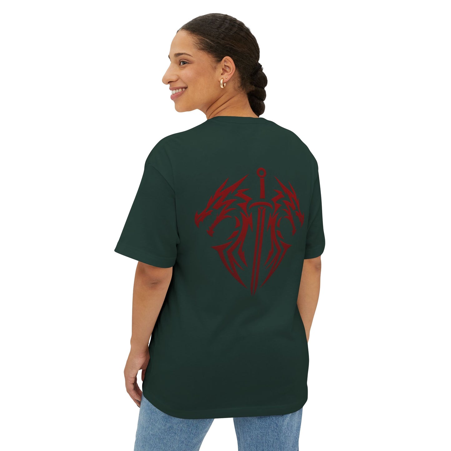 Dragon Sword Tee — Tribal Heart Sword Graphic T‑Shirt