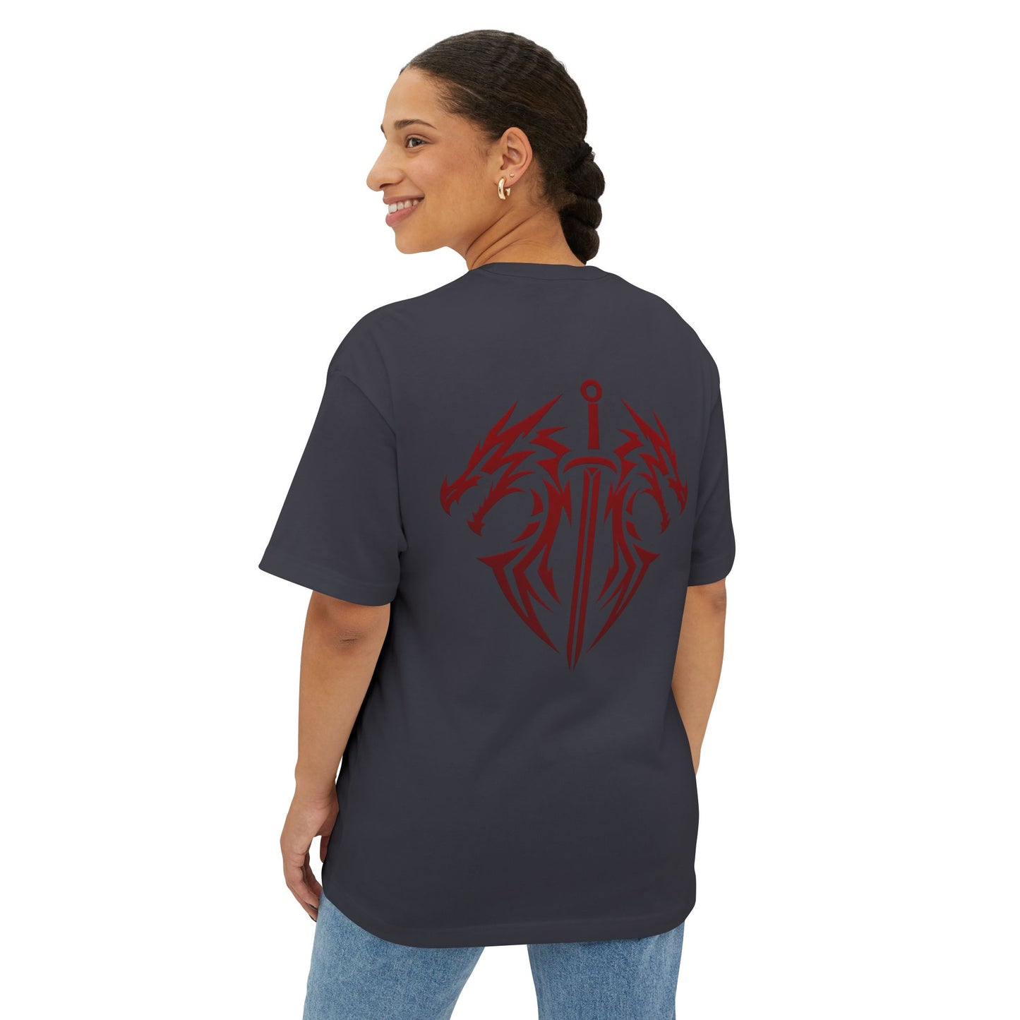 Dragon Sword Tee — Tribal Heart Sword Graphic T‑Shirt