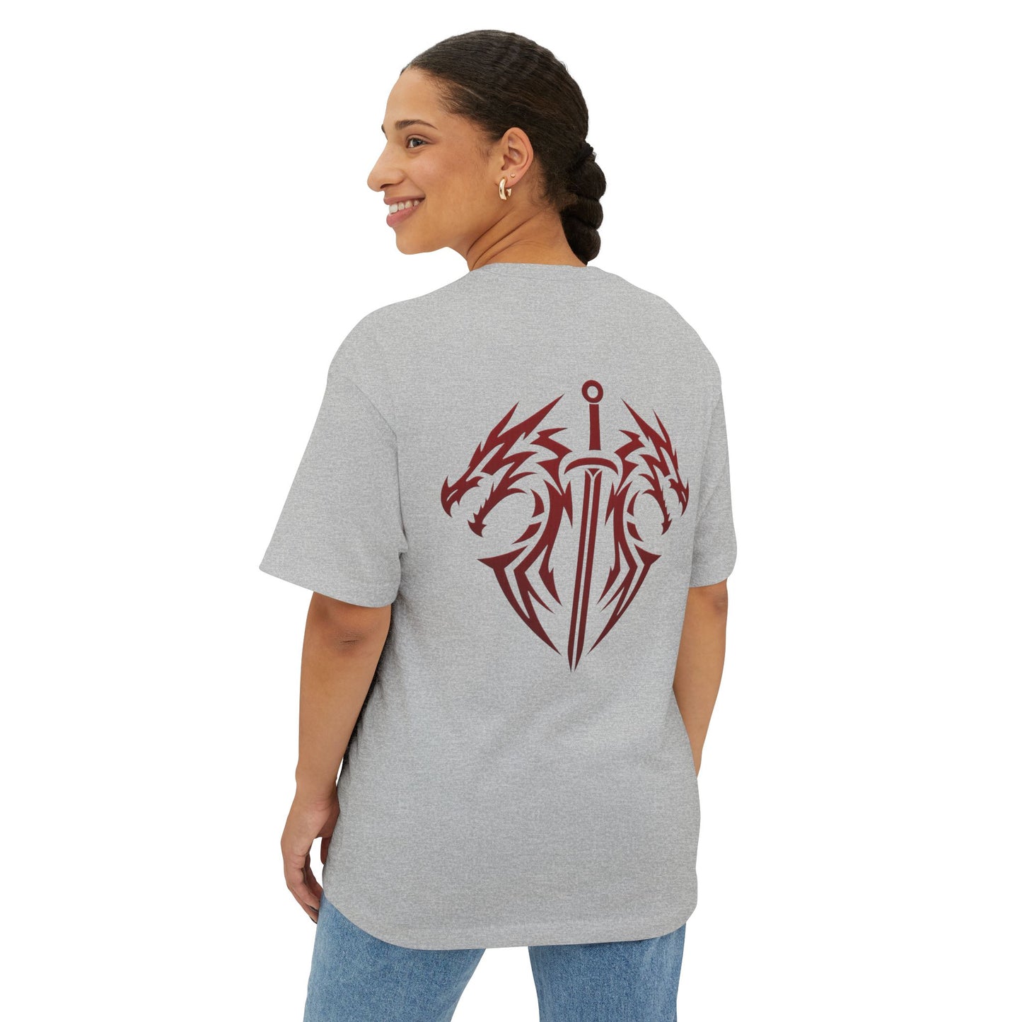 Dragon Sword Tee — Tribal Heart Sword Graphic T‑Shirt